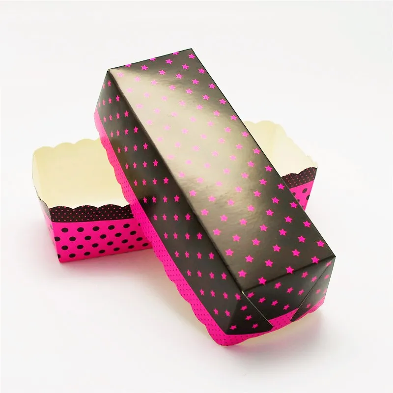 Food Grade Paper Rectangular Dots Coated Paper Baking Cupcake Cup For ...