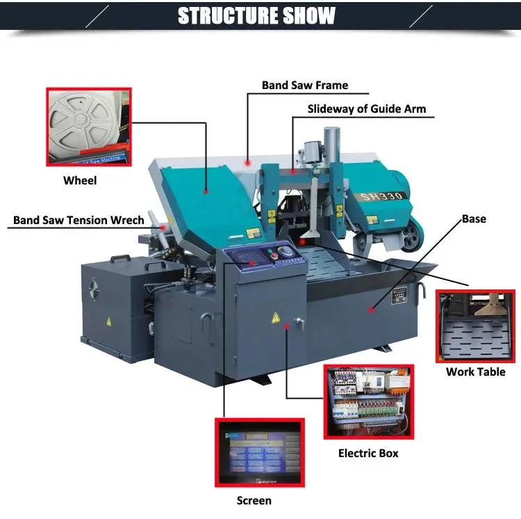 Factory Sale Good Quality Hydraulic Bandsaw Metal Cutting