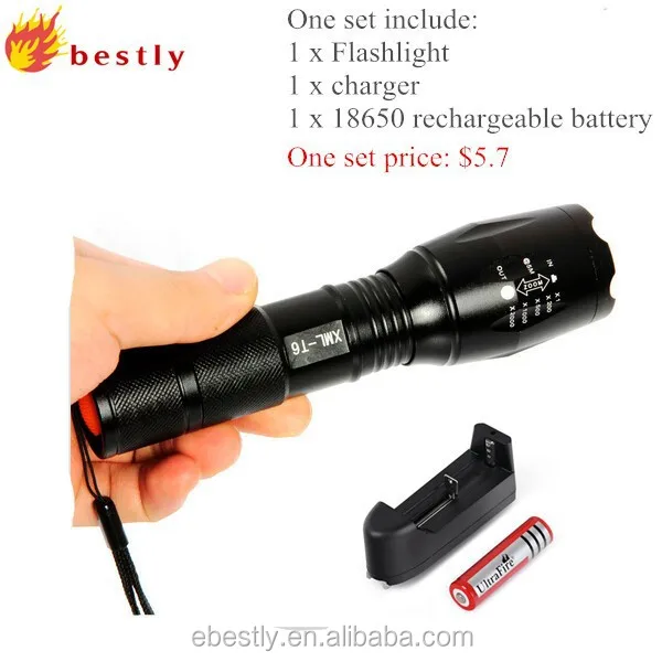 

Big Sales! 5 Sets S2 Touch XM-L T6 2000 Lumen XML LED Light Zoomable Life Waterproof Flashlight , Free Shipping