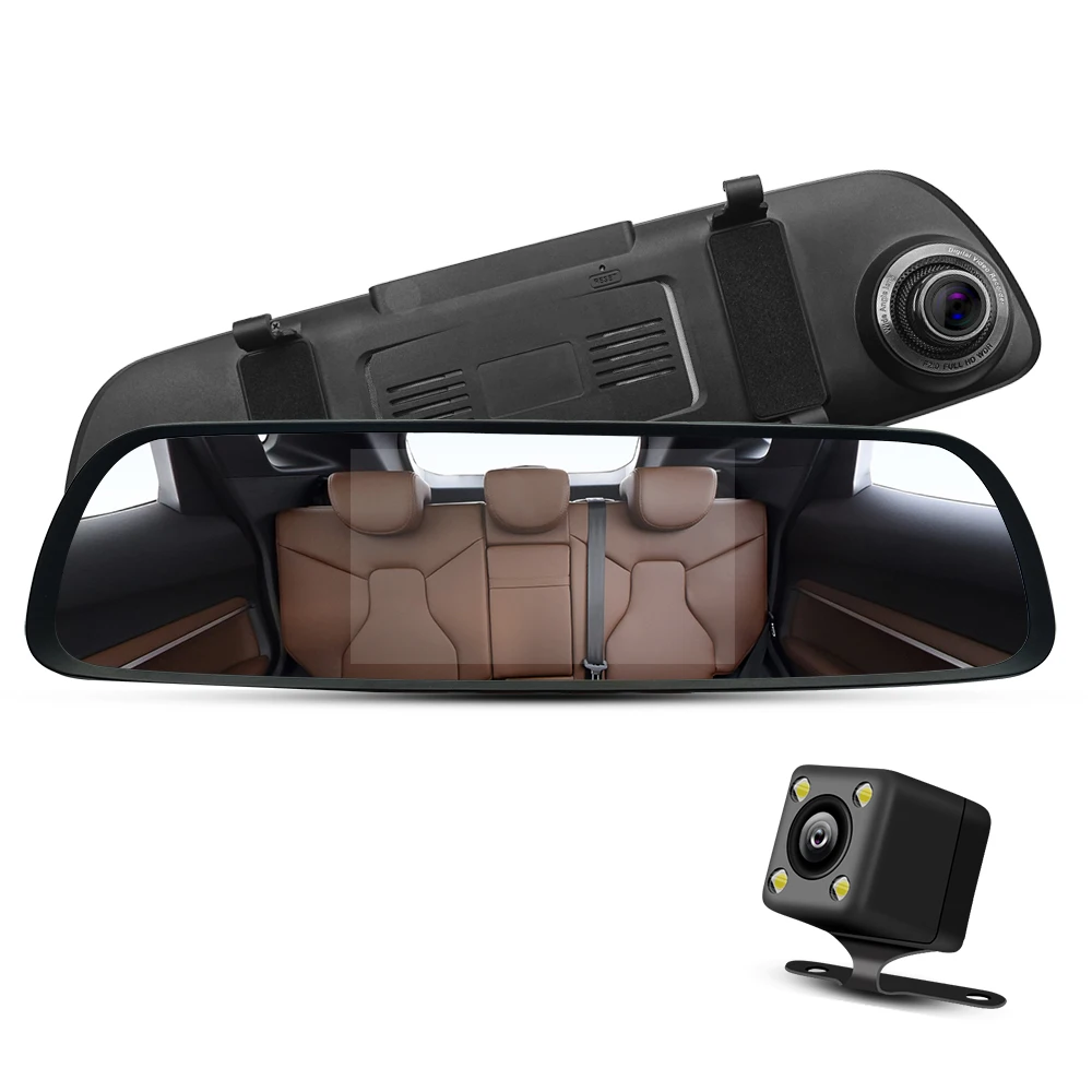 5.0'' Monitor Car Rearview Mirror Dashcam Full hd 1080P Vehicle Blackbox DVR