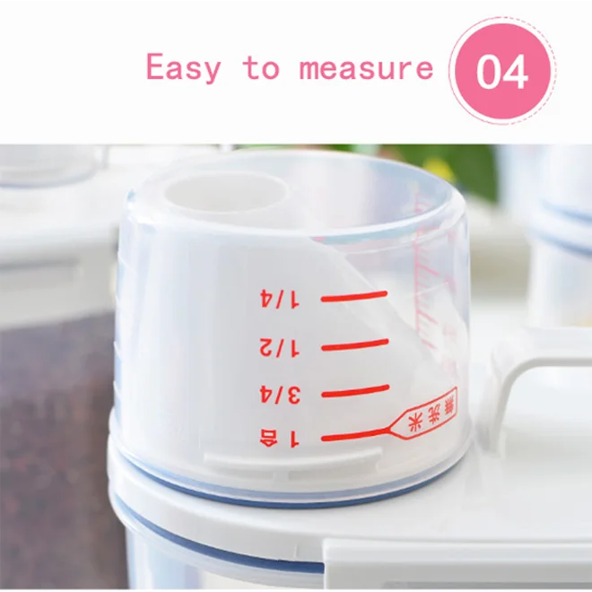 Wholesale plastic Food storage BPA FREE airtight rice container boxes bin for cereal