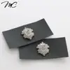 Faux Leather Patch PU Leather Metal Label Custom Black Embossed for Jeans Bags