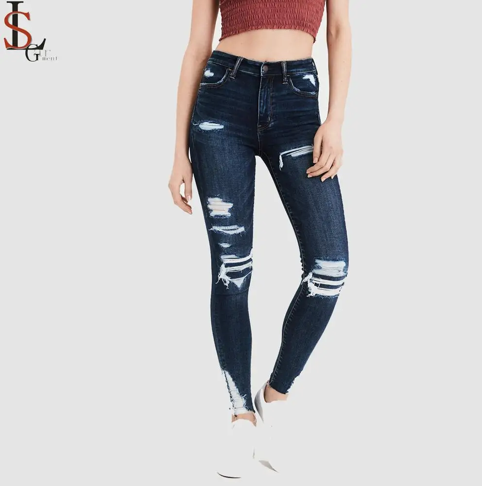 hot girl ripped jeans