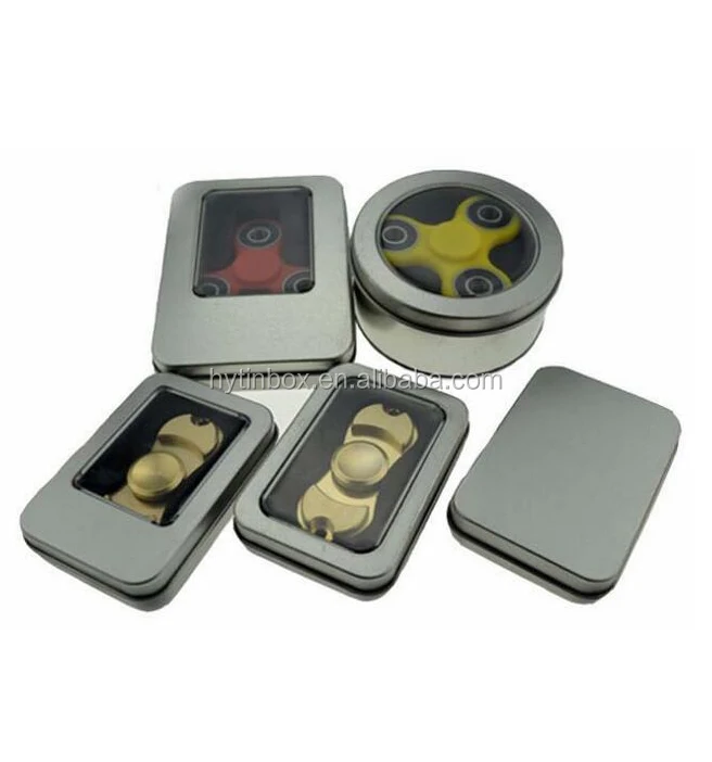 Hot Sale Fun Hand Fidget Spinner Toy In Rectangular Gift Tin Box With