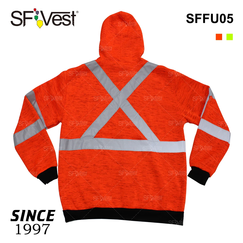Wholesale Canada Fluorescent Red Winter Warm Working Construction Traffic Security Men Hivis