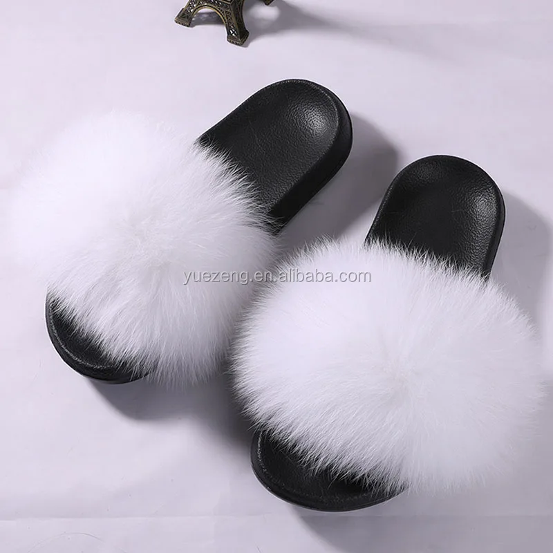 

women fox fur slipper hot selling 2021, Show as pictures