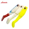 8.8cm6gT Tail Soft Plastic Fishing Lures 3D Eyes Groove Topwater Flexible Fishing Bait Wobbler Pasca