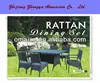 chinese furnture manufacturers rattan dinning sets with armrest chair