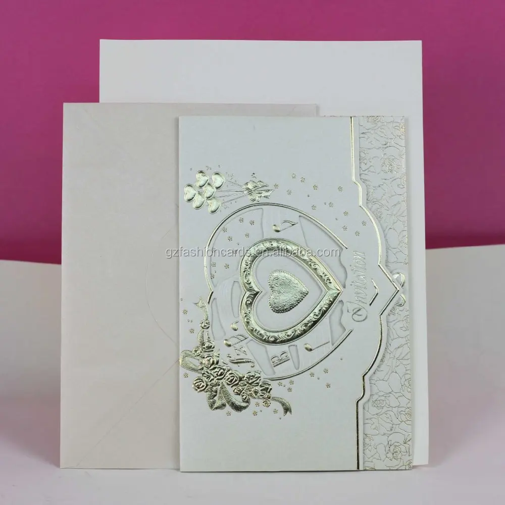 الأكثر مبيعا بيضاء بسيطة مع القلب تصميم بطاقة دعوة عيد ميلاد الحرف