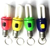 Can print logo creative jewelry pendant simulation led energy saving lamp shape key chainHigh quality led light bulb keychain