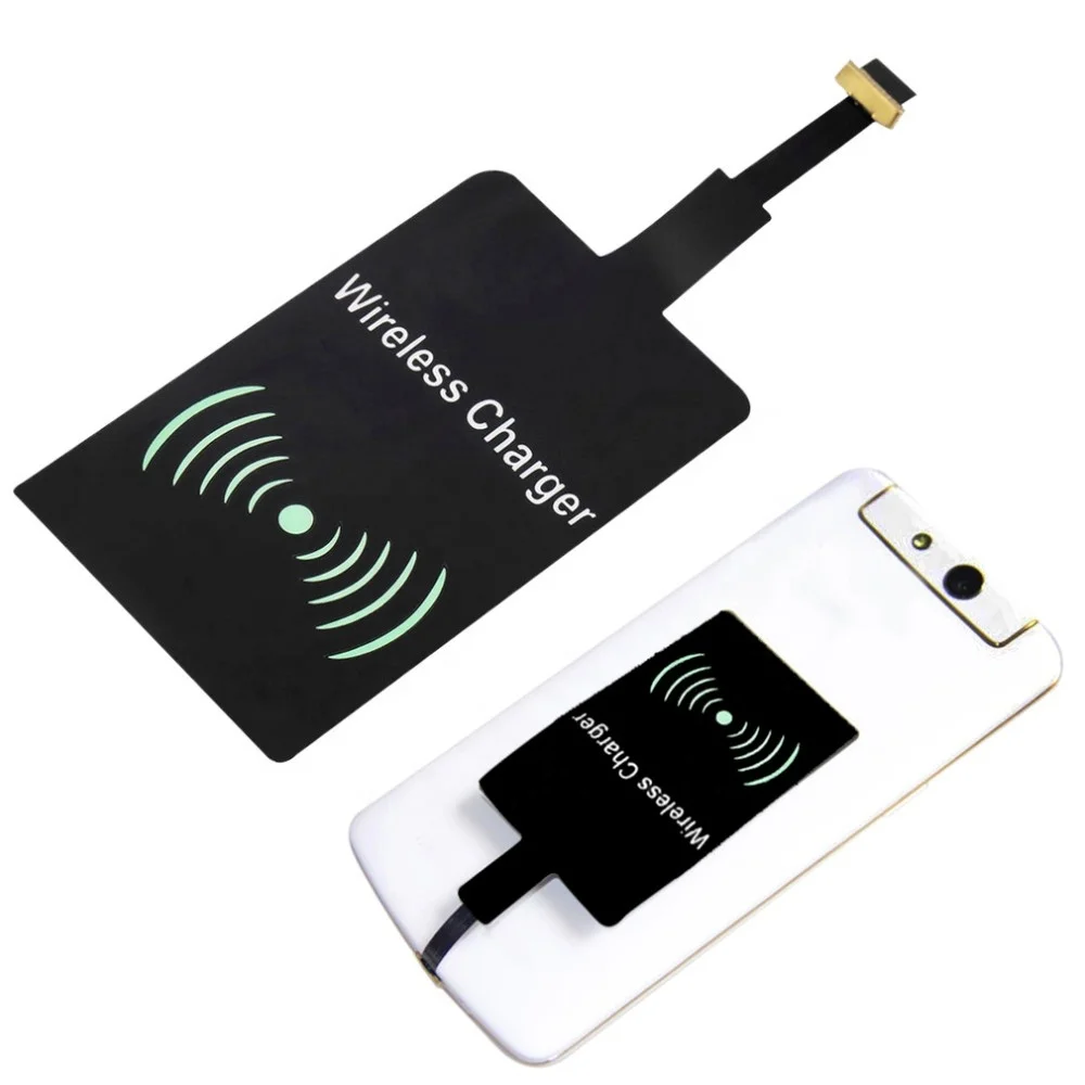 

Shenzhen Cheap price mini Universal QI charging wireless charger receiver card for Android phones, Black