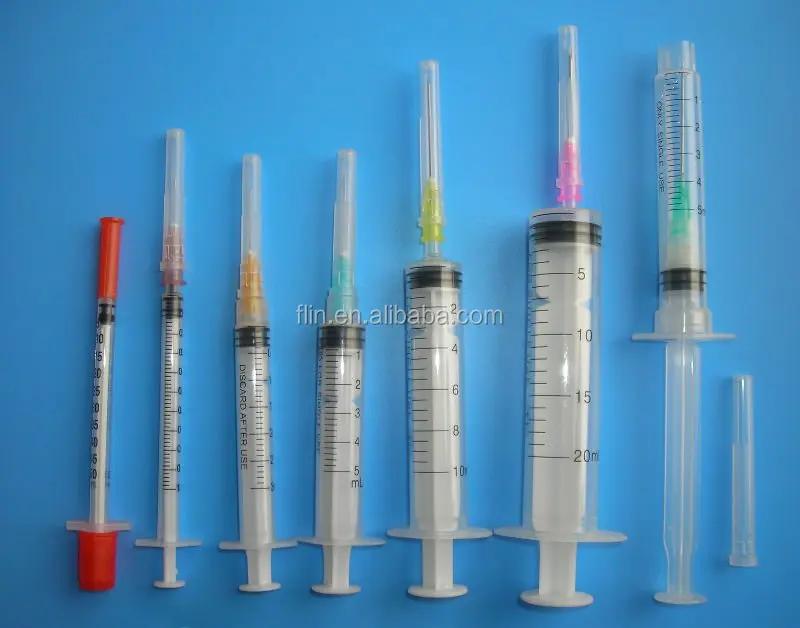 
Disposable insulin syringe 1ml/0.5ml with fixed needle 
