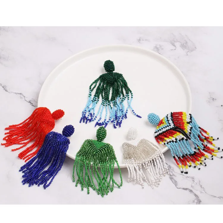 

Magenta earrings Hot pink earrings Long Red tassel earrings For Women, Can custom