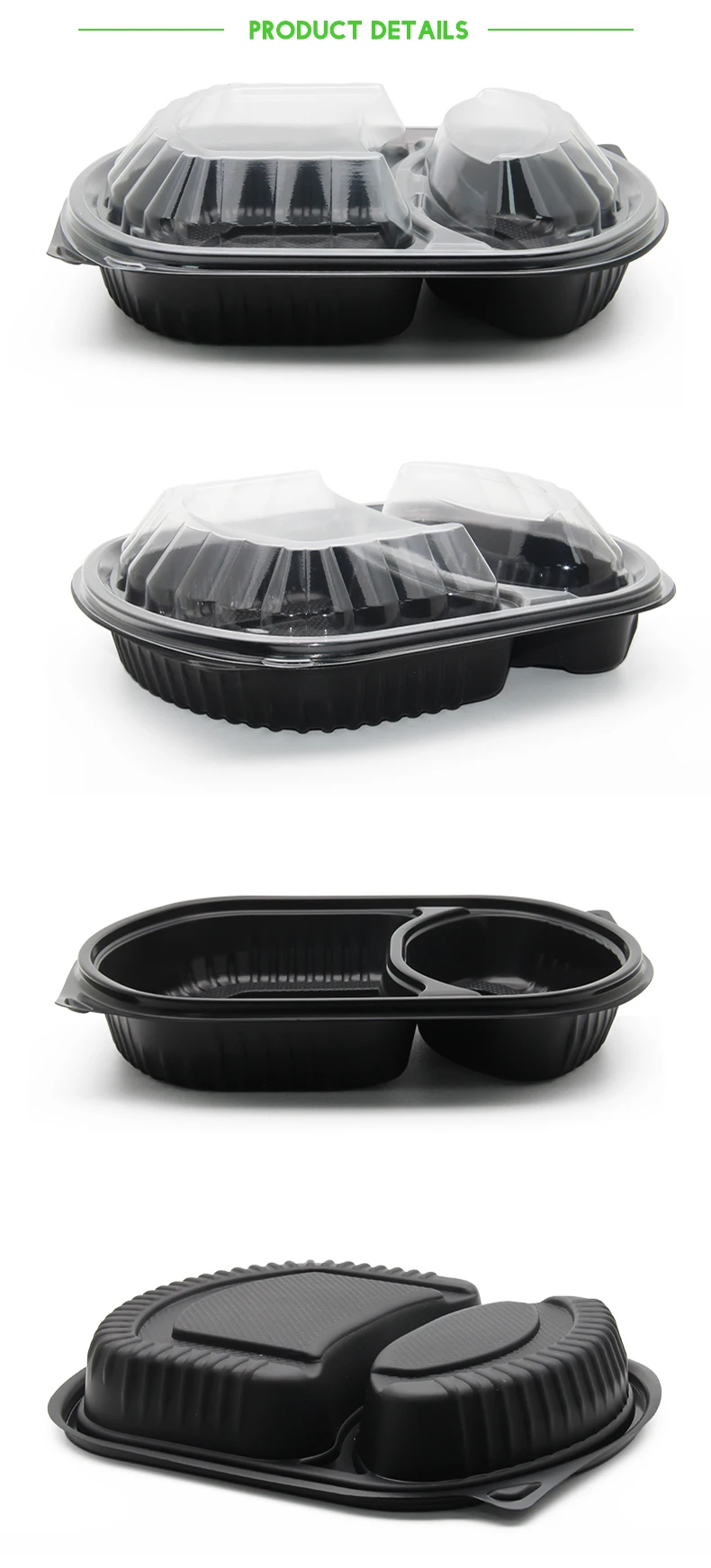 Custom Fast Food Container Bento Lunch Box Plastic Disposable Takeaway