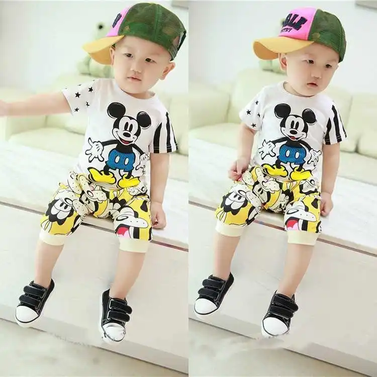 

YUAI baby boys summer clothes sets children cartoon bear short sleeve t-shirt, N/a