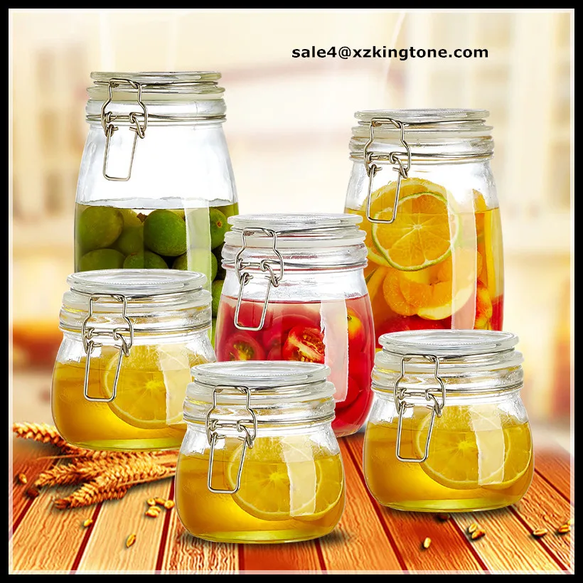 150ml 200ml 500ml 1l 1.5l Canning Food Nuts Storage Flip Latch Lid