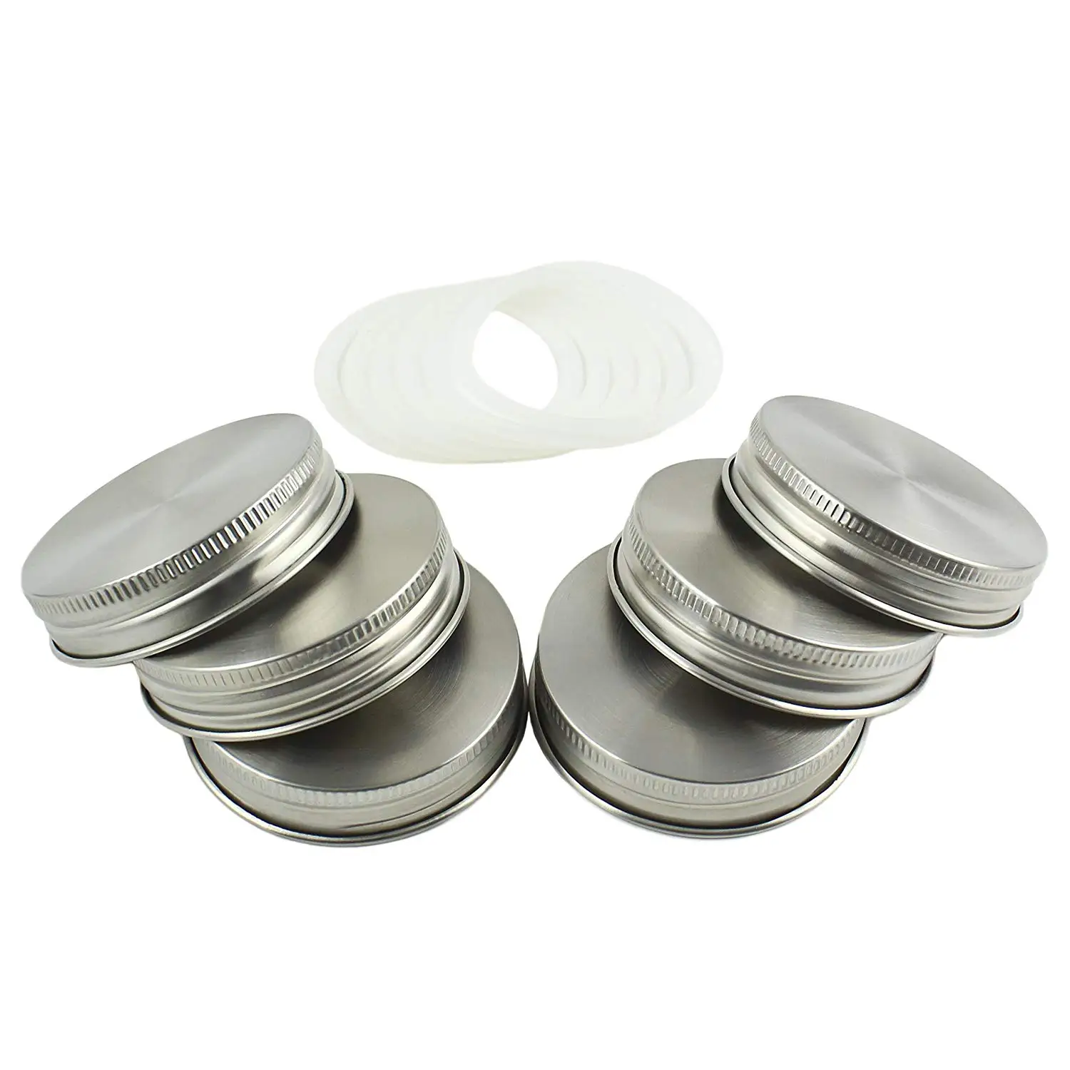 Wide Mouth 86mm Silver Stainless Steel Mason Jar Lids Canning Jars Lids Buy Mason Jar Lids 4297