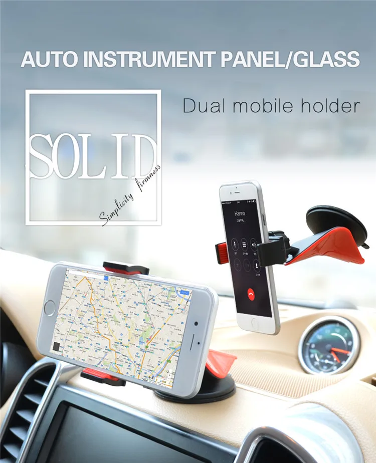 Universal 360 ° en Coche Soporte Montaje Del Parabrisas Panel de control de cualquier tamaño de teléfonos móviles