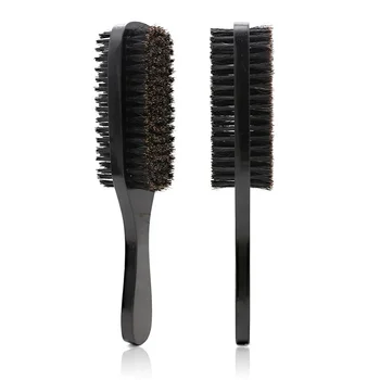 Personalized Salon Use Men Black Wood Boar Bristle Double Sided