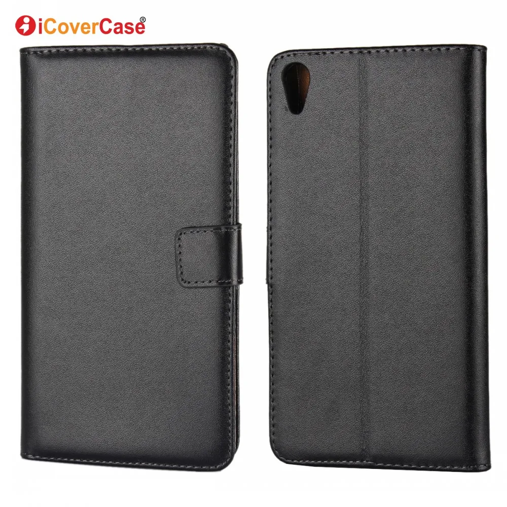 

iCoverCase Phone Flip Cover Leather Wallet Case for Sony Xperia XA1 Ultra Mobile Phone Accessories, Black