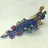 Long Colorful Tail Aluminum Wire Peacock