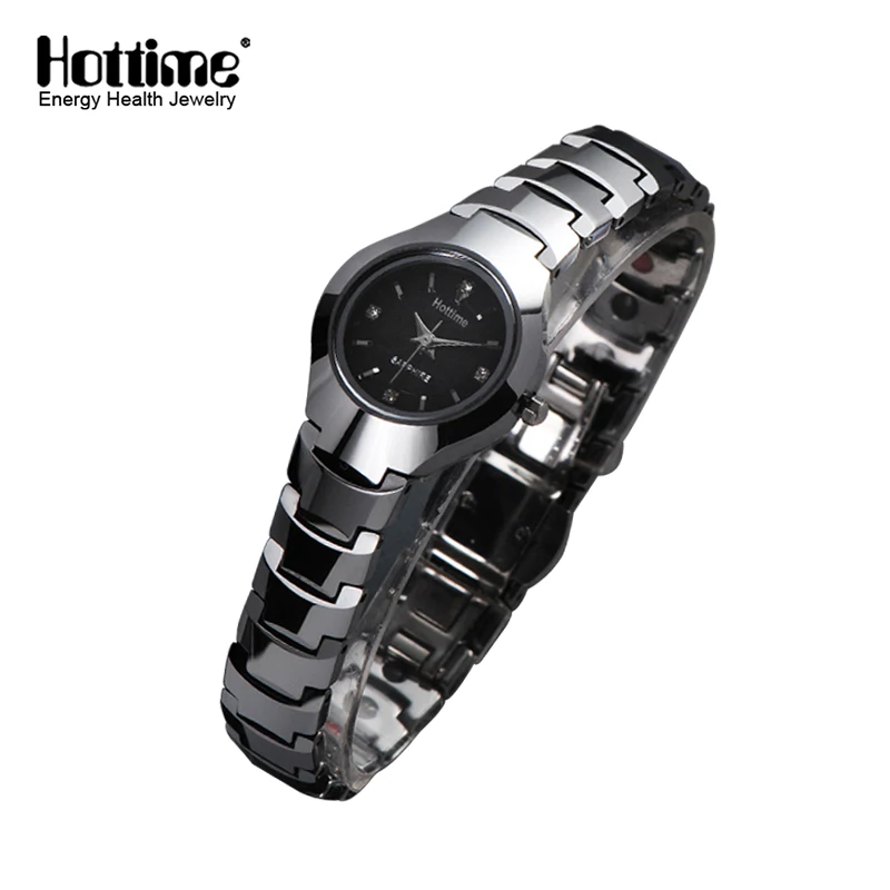 

Hottime Brand 3 In 1 Bio Elements Energy Tungsten Carb Quartz Lady Watch