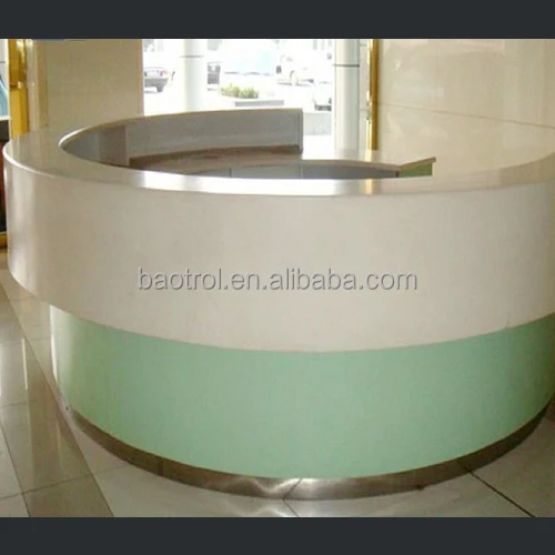 Simple Design High Quality Solid Surface Circular Reception Desk