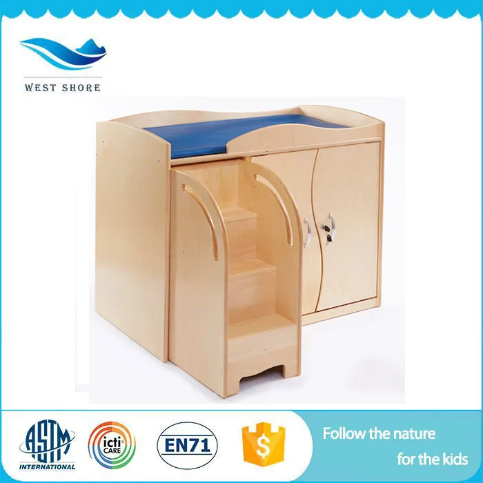 Finestquality Wood Daycare Furniture Portable Baby Crib With Changing