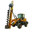 Wheel mounted loader spiral drilling machine 3m depth for pile installation