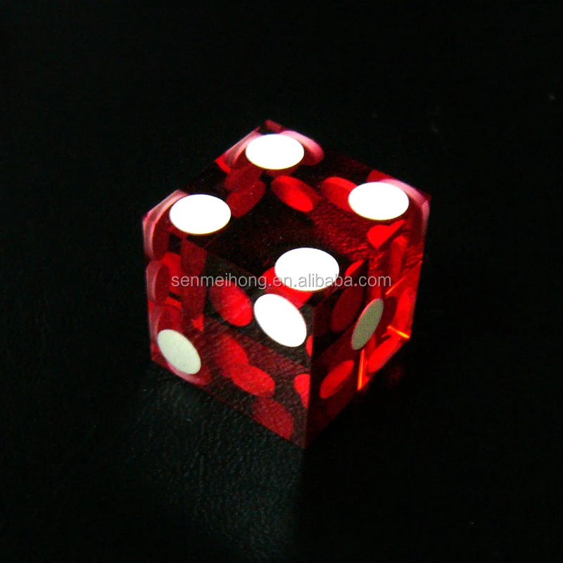 
19mm Acrylic Red Color Precision Casino Dice for Gambling 