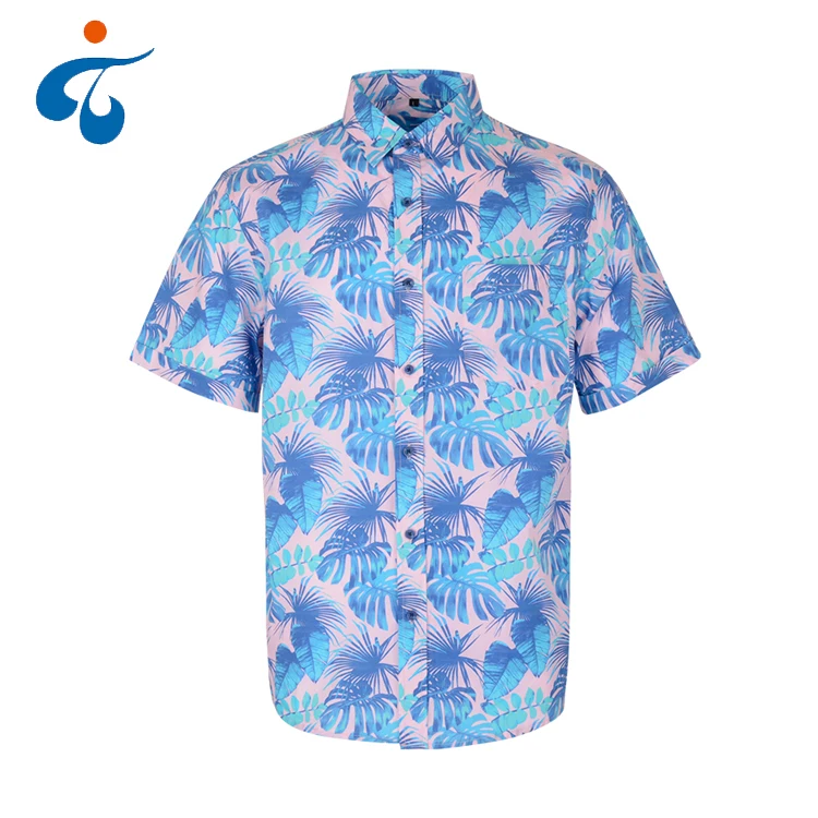 

Different kinds of comfortable men colorful custom printed hawaiin shirt