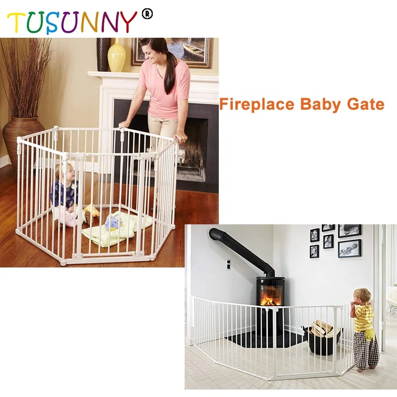 Metal Fireplace Fence Baby Safety Fence Metal Fireplace Guard Baby