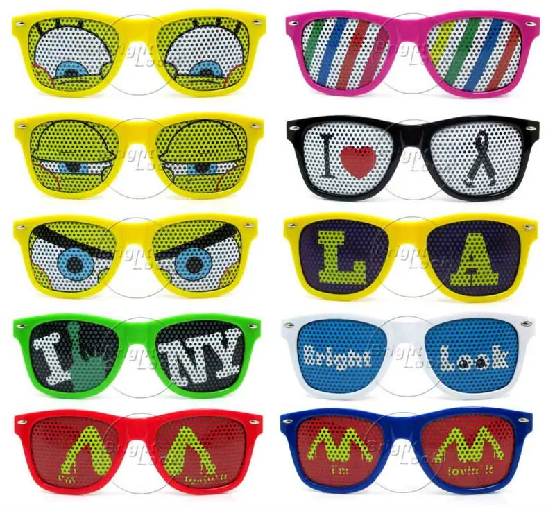 New Style Promotion Printed Lens Glasses Pinhole Lens Sticker