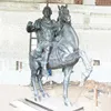 Custom service life size bronze ancient rome knight sculpture , factory directlife