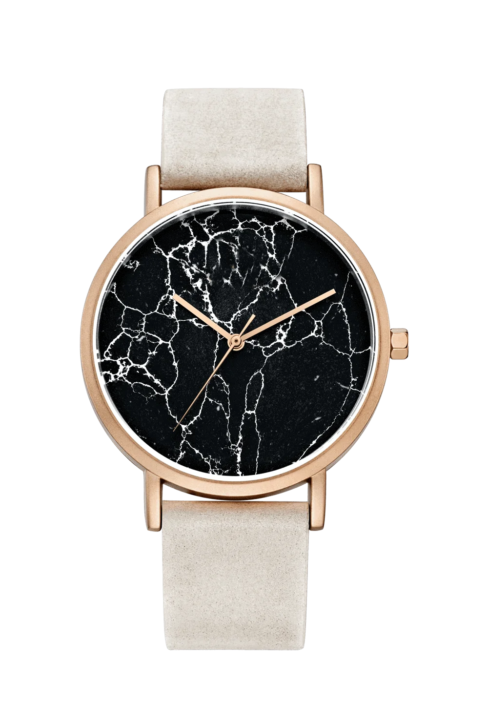 36mm waterproof rose gold watches black marble watch with leather strap
