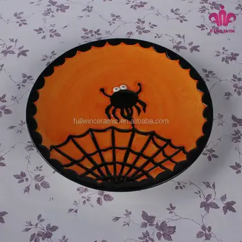 cheap price factory halloween decoration ceramic plates dishes with spider design - Halloween Plates Ceramic cheap price factory halloween decoration ceramic plates dishes with spider design - Halloween Plates Ceramic
