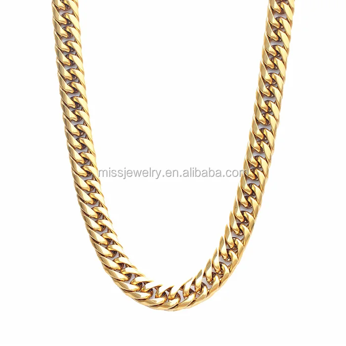 

14k Gold Miami Cuban Link Chain for Sale, 18k gold, rhodium, rose gold or black