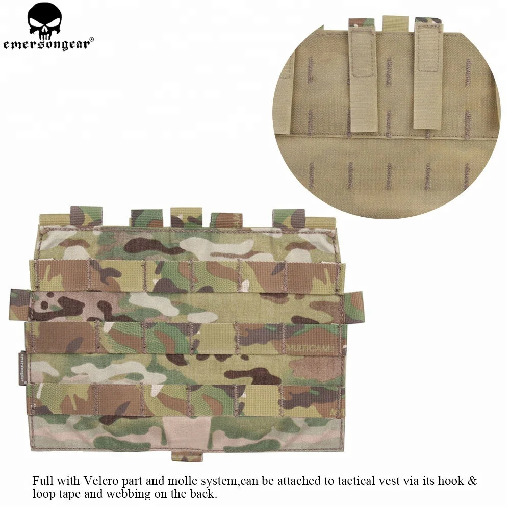 TMC Tactical Loop Panel for Airsoft Vest MOLLE Front Pasted Panel Military Camo 