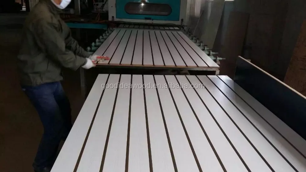 
Slot Melamine MDF with aluminum bars 1220*2440*15mm 17mm FOR EXHIBITION 