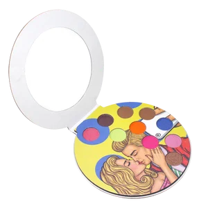 make your own brand matte big wholesale bright colorful eyeshadow pigment pallet 26mm round 10 colors logo packaging custom