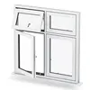 3 panel triple aluminum casement/basement sliding window