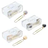 5pcs/box Glass Ball Paper Clips Notes Marker DIY Metal Binding Memo Paper Clip Bookmark Novelty