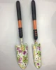 Fancy Floral Printing Carbon Steel Garden Shovel and Rake with Long Handle