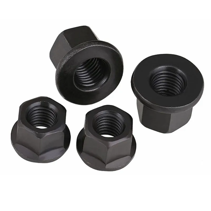 M12 M14 Coated Black Oxide Hex Flange Nut Din6923 - Buy Black Oxide Hex ...