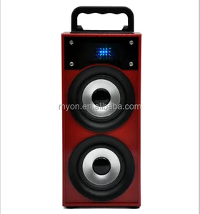 Portable Wooden Bluetooth Speaker LED Display