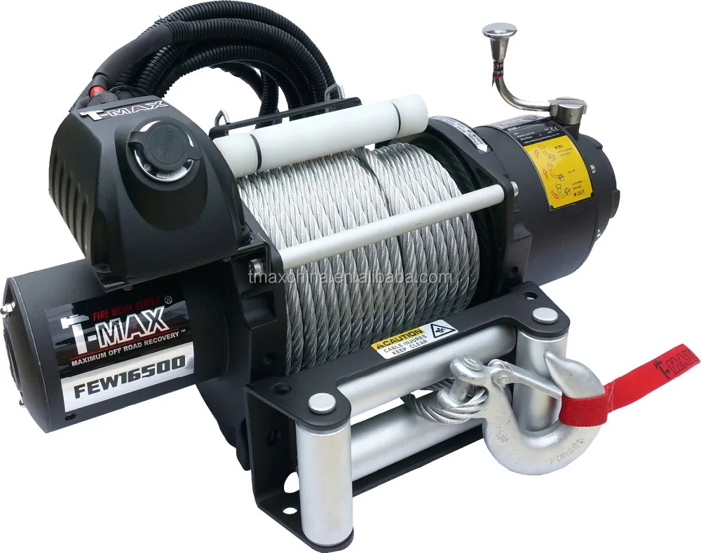 Tmax 16500lbs 12v 24v Electric Winch Industrial Winch For Truck Fire