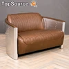 SGS Certificate Alum Sheet Cover Armrest Aviator Leather Sofa