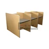 Modern design furniture wood double internet cafe computer table