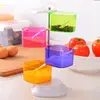 High-quality 360-degree rotating jars salt seasoning box ABS plastic cruet set for spices holder kitchen accessories