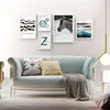 Nordic Black and White Zebra Canvas Paintings Solitaire Road Posters Abstract Annual Ring